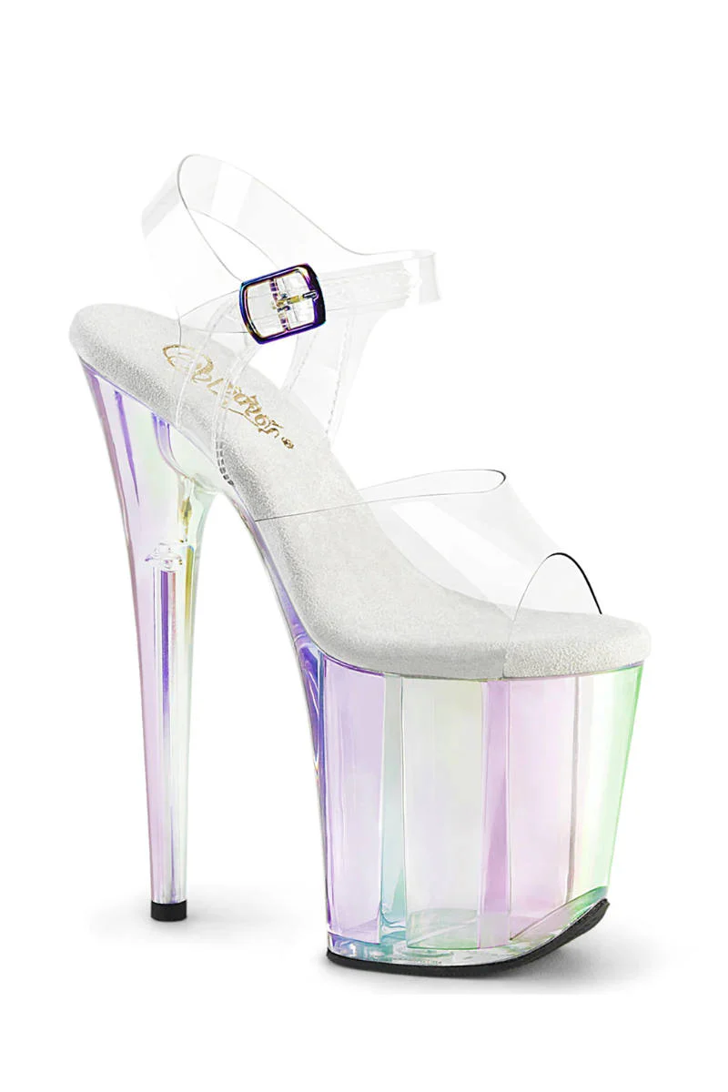 Pleaser USA Flamingo-808HT 8inch Stilettos - Holographic Clear - Image 3