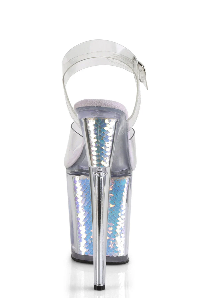 Pleaser USA Flamingo-808MC 8inch Stilettos - Mermaid Scales - Image 6