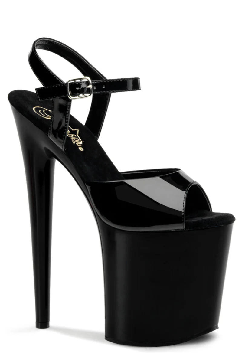 Pleaser USA Flamingo-809 8inch Stilettos - Patent Black - Image 3