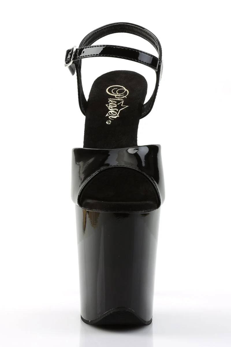 Pleaser USA Flamingo-809 8inch Stilettos - Patent Black - Image 4