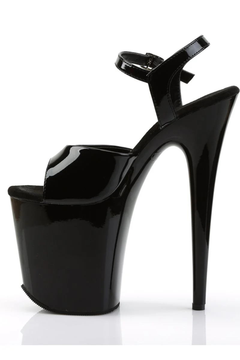 Pleaser USA Flamingo-809 8inch Stilettos - Patent Black - Image 6
