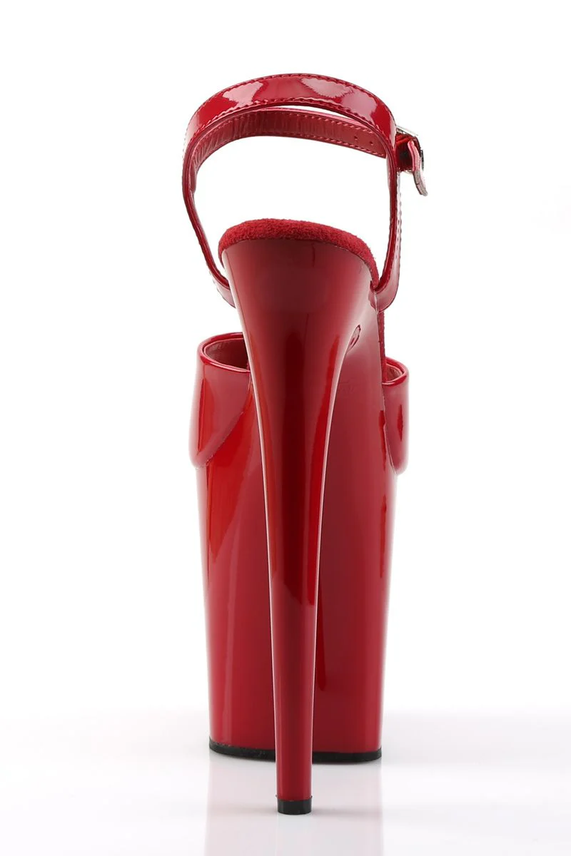 Pleaser USA Flamingo-809 8inch Stilettos - Patent Red - Image 5