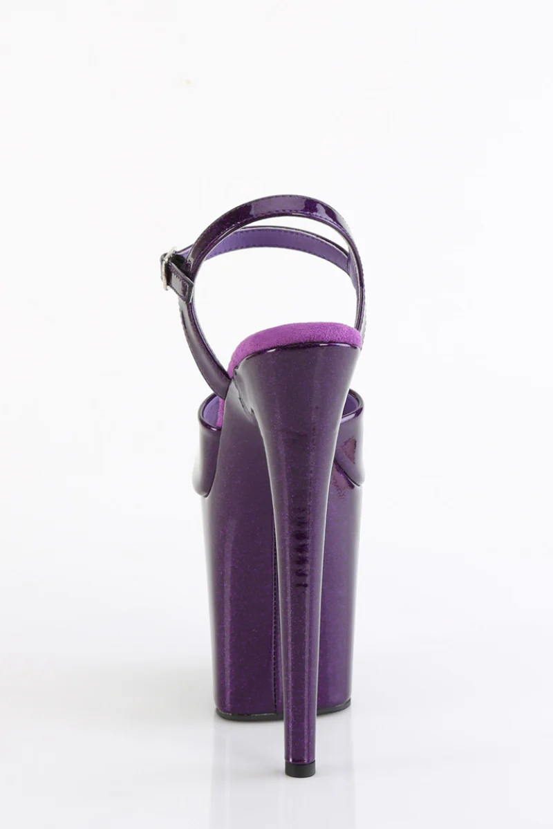 Pleaser USA Flamingo-809GP 8inch Stilettos - Purple Glitter - Image 5