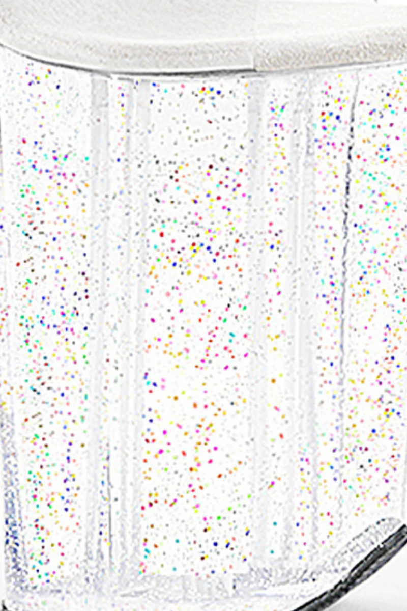 Pleaser USA Infinity-908MG 9inch Stilettos - Clear Iridescent Glitter - Image 5