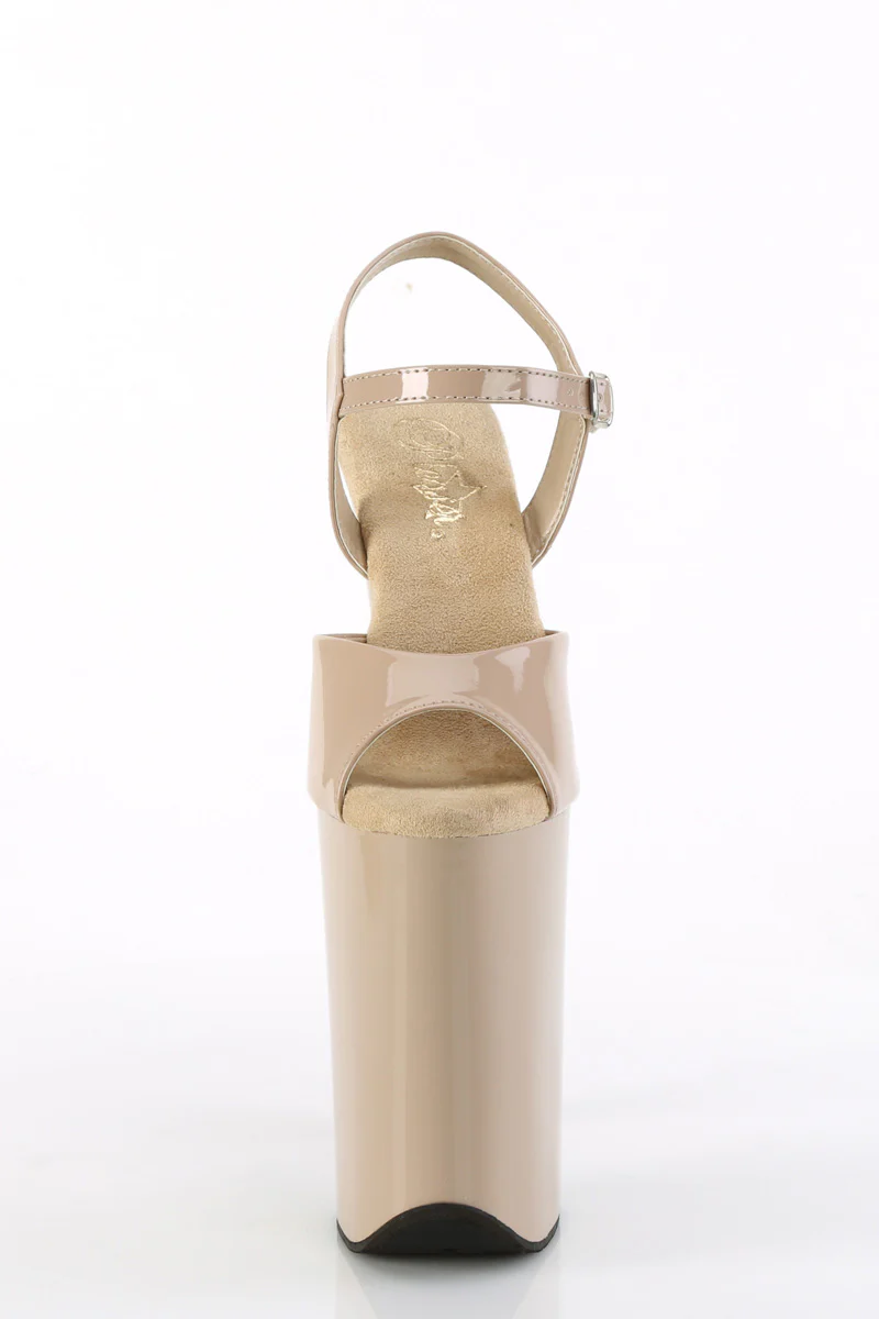Pleaser USA Infinity-909 9inch Stilettos - Patent Beige - Image 3