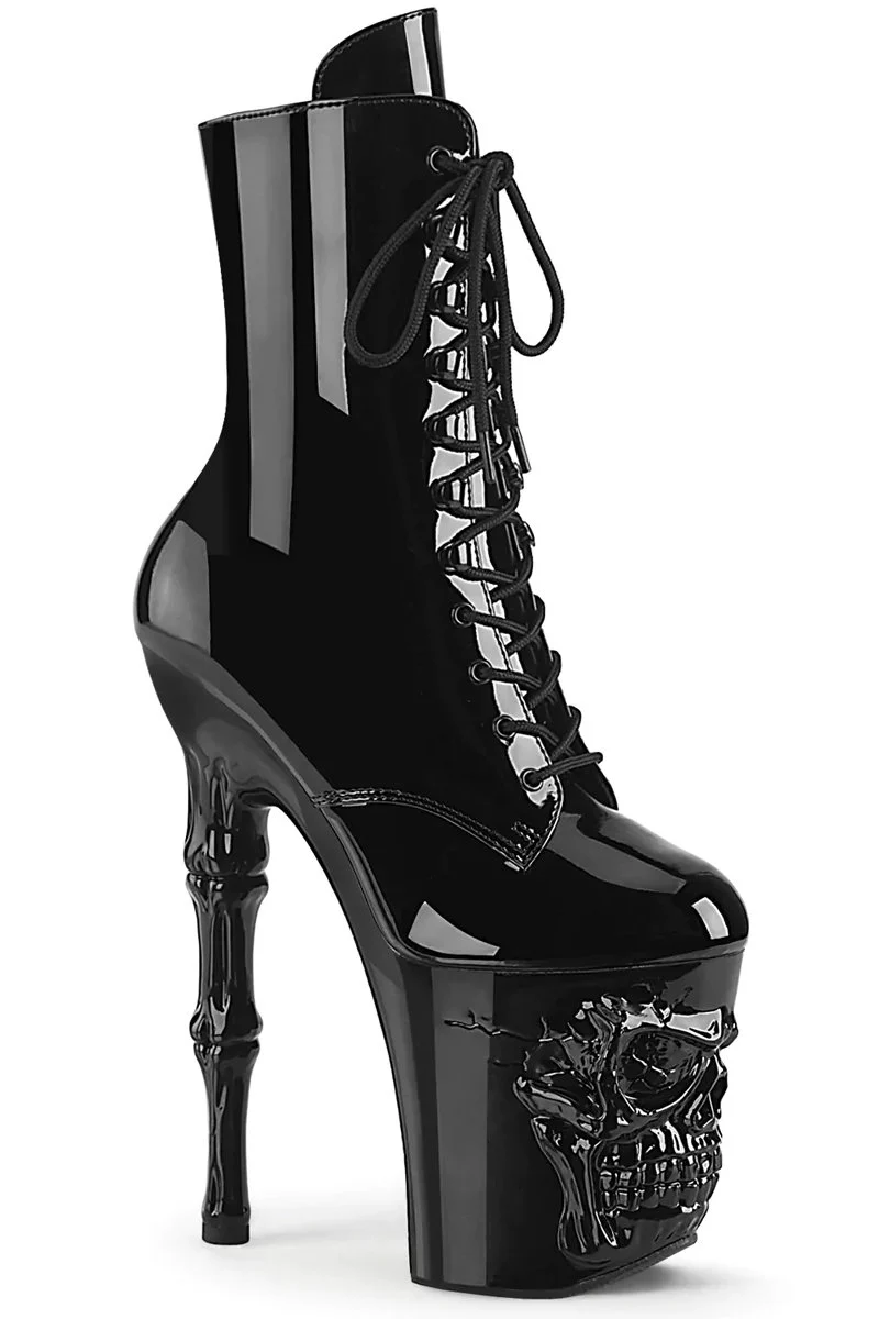 Pleaser USA Rapture-1020 8inch Boots - Patent Black - Image 3