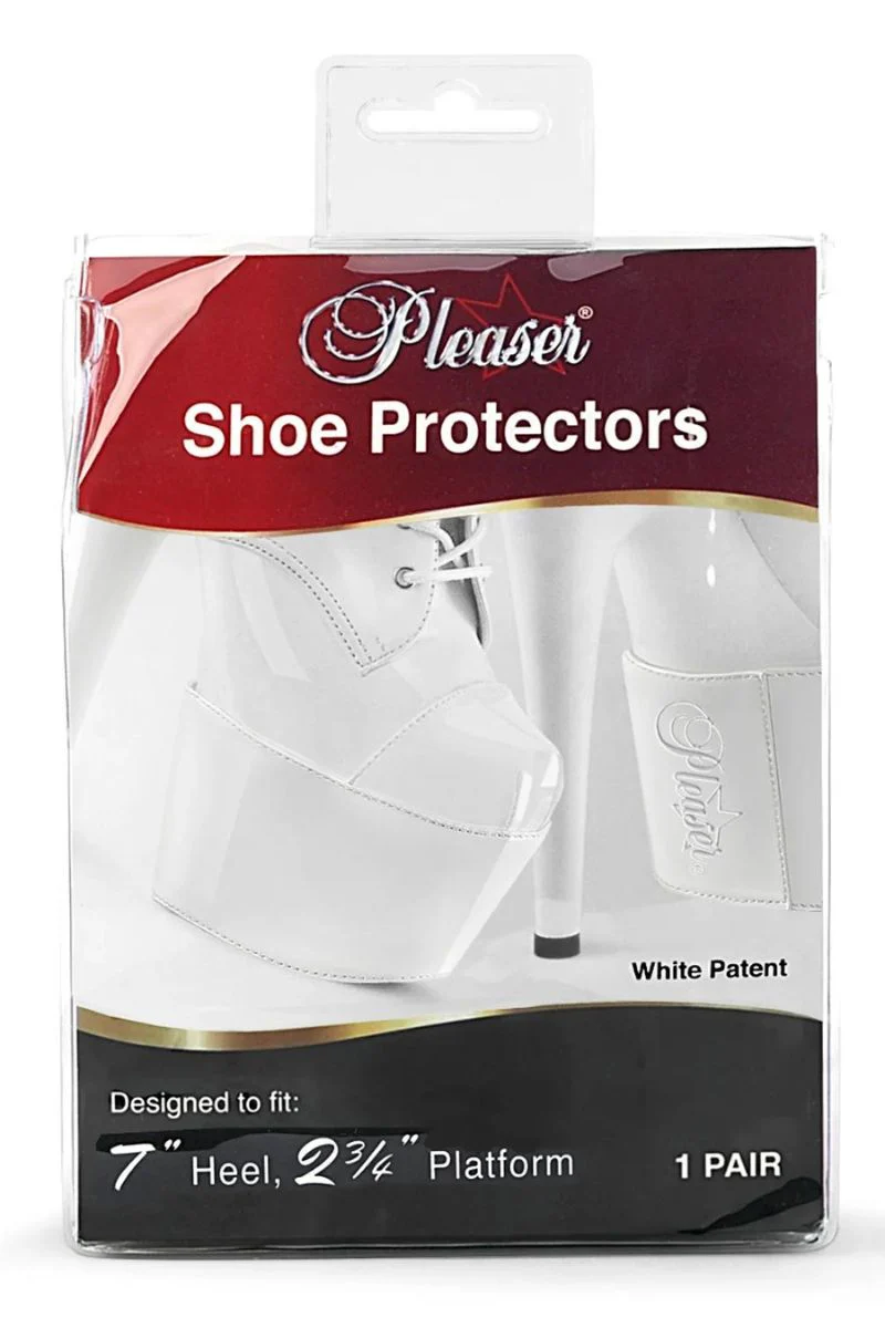 Pleaser USA Shoe Protectors 7inch - Patent White