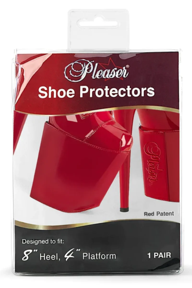 Pleaser USA Shoe Protectors 8inch - Patent Red