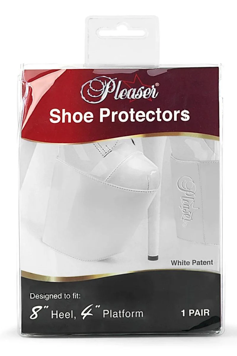 Pleaser USA Shoe Protectors 8inch - Patent White