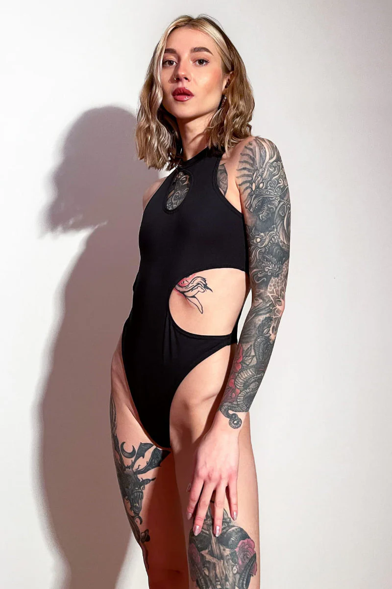 Pole Addict Extravaganza Bodysuit - Black - Image 3
