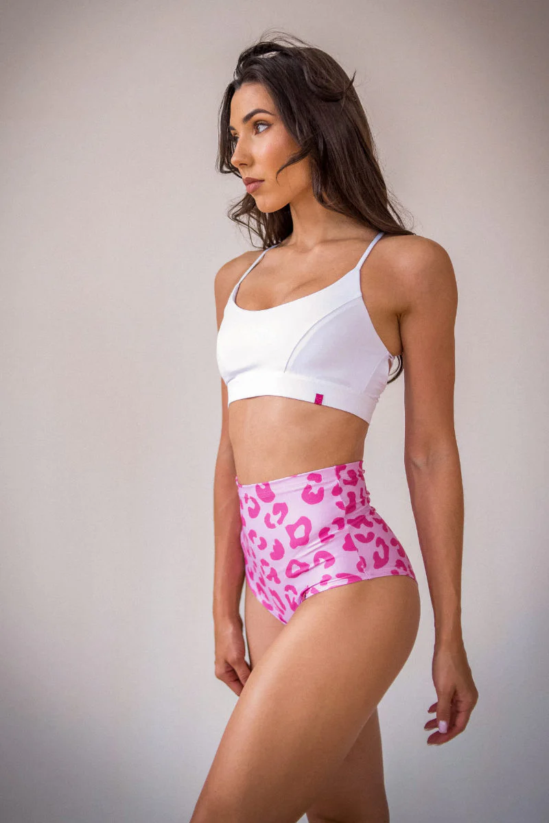 Pole Addict High Waisted Shorts - Pink Panther - Image 3