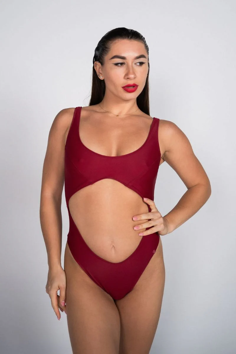 Pole Addict Love Me Tender Bodysuit - Wine