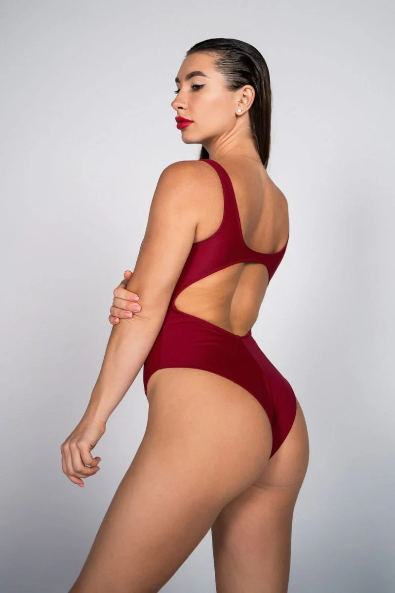 Pole Addict Love Me Tender Bodysuit - Wine - Image 2