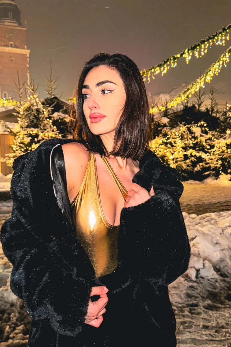 Pole Addict Mesmerised Bodysuit - Metallic Gold - Image 11