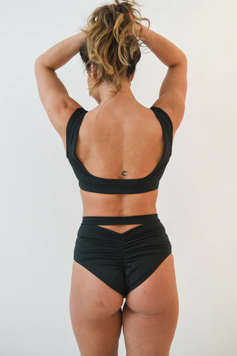 Pole Addict Tulip Top - Black - Image 2
