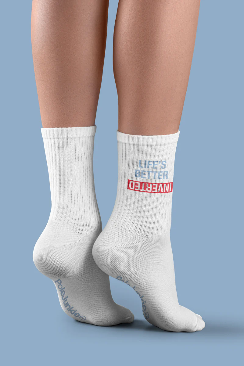 Pole Junkie Inverted Socks - White/Red - Image 2
