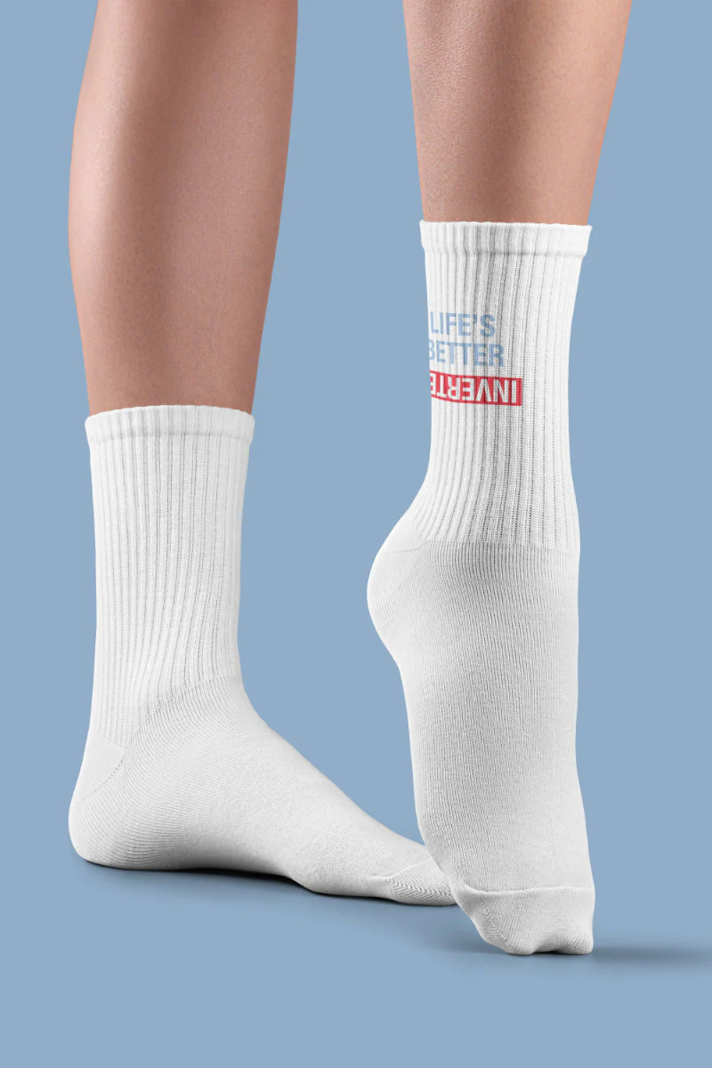 Pole Junkie Inverted Socks - White/Red - Image 3