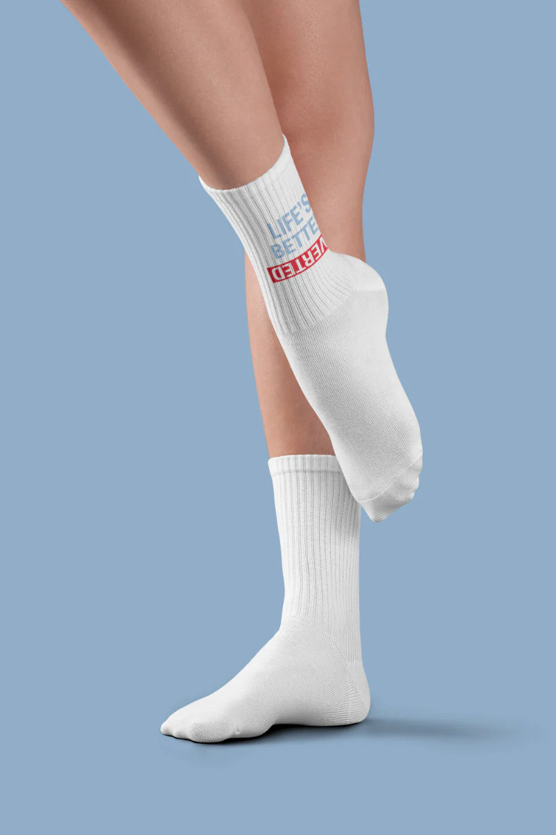 Pole Junkie Inverted Socks - White/Red - Image 4