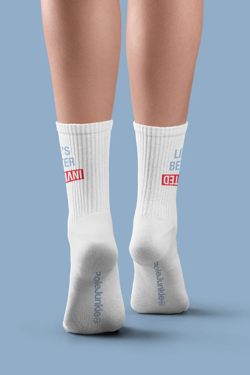 Pole Junkie Inverted Socks - White/Red - Image 5