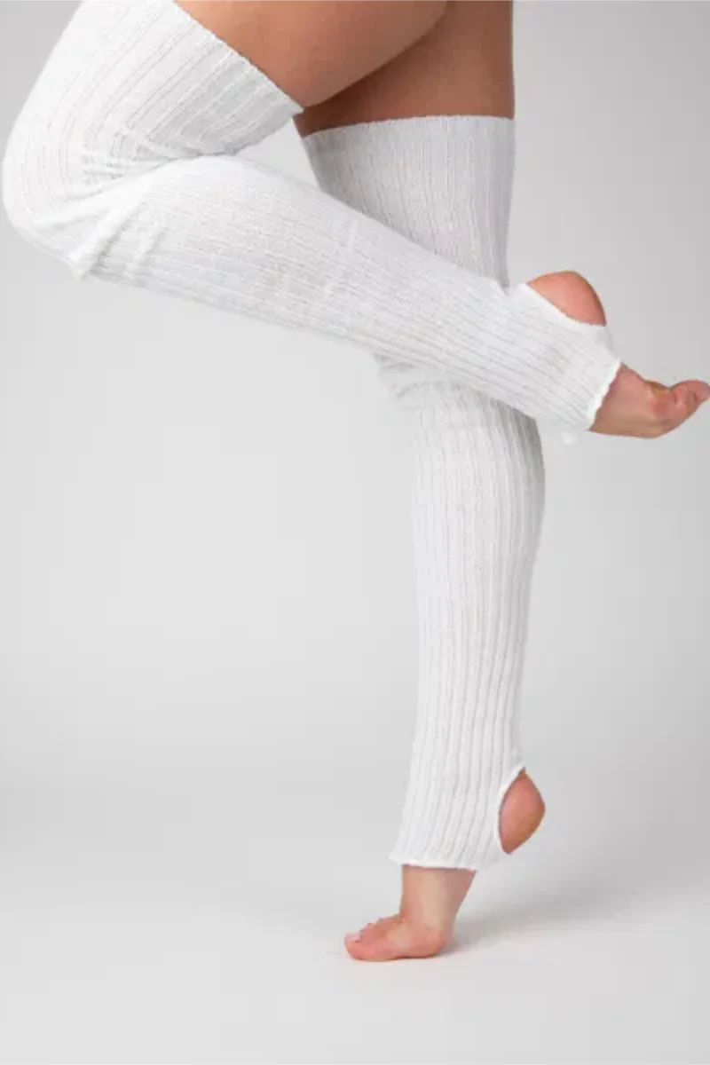 Pole Junkie Thigh High Legwarmers - White