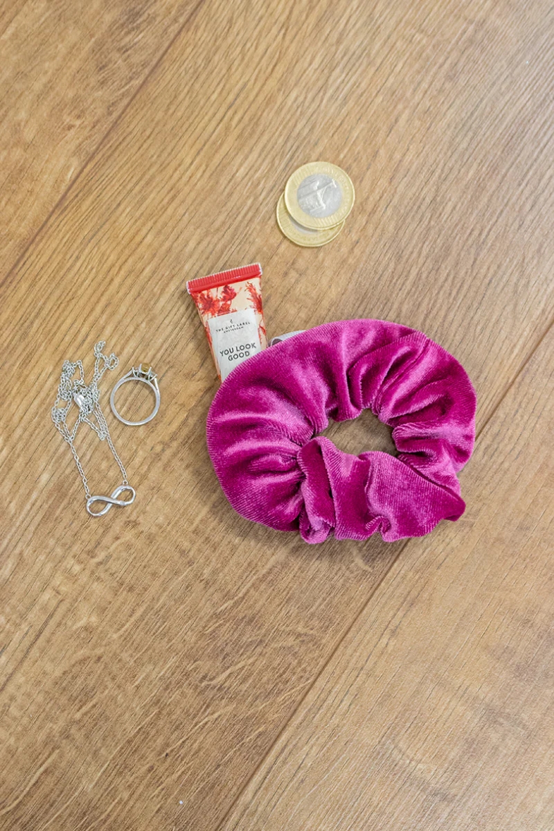 Pole Junkie Zipper Scrunchie - Pink Spinel - Image 5