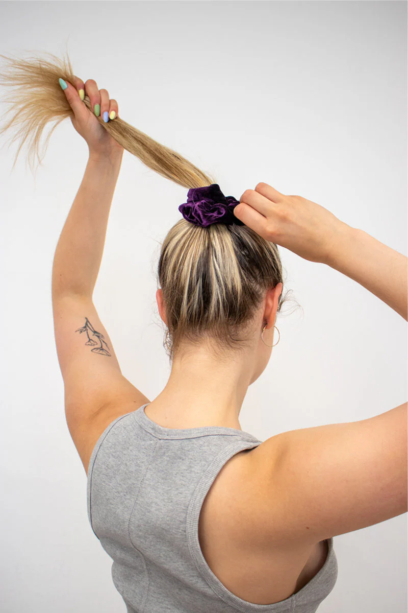 Pole Junkie Zipper Scrunchie - Purple Garnet - Image 4