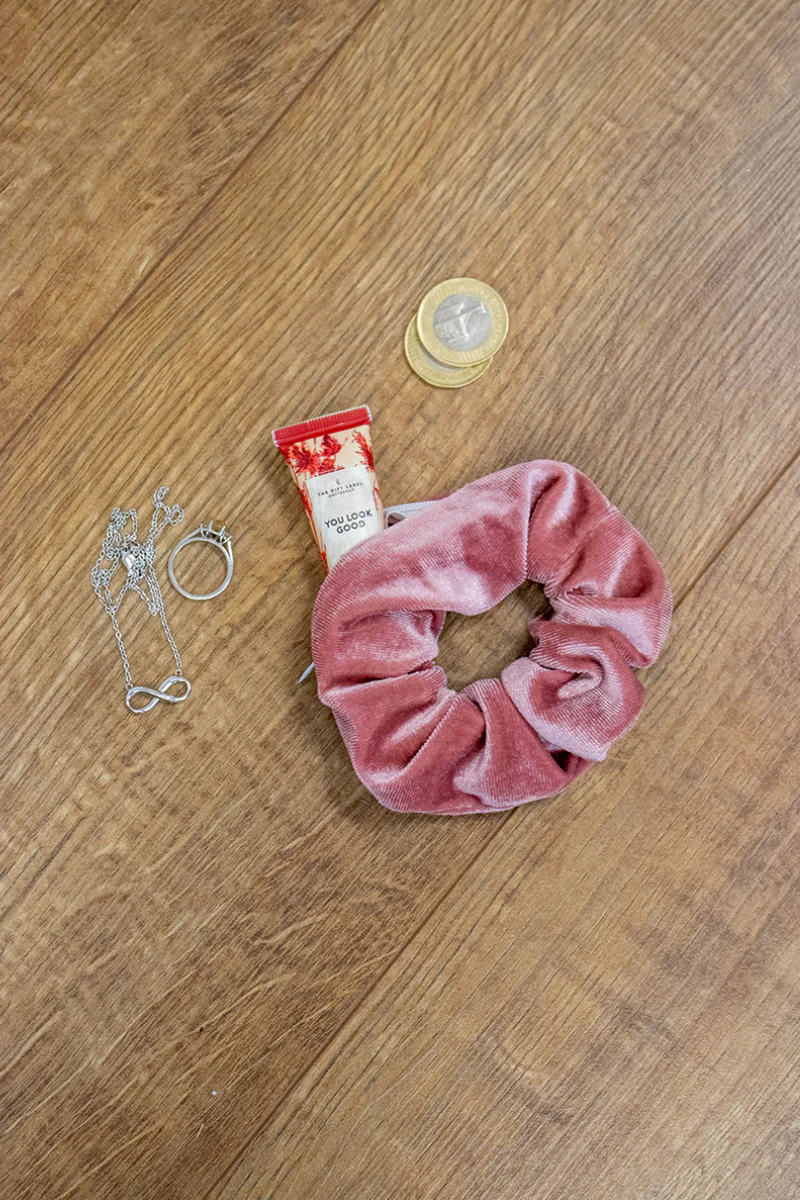 Pole Junkie Zipper Scrunchie - Rose Quartz - Image 5