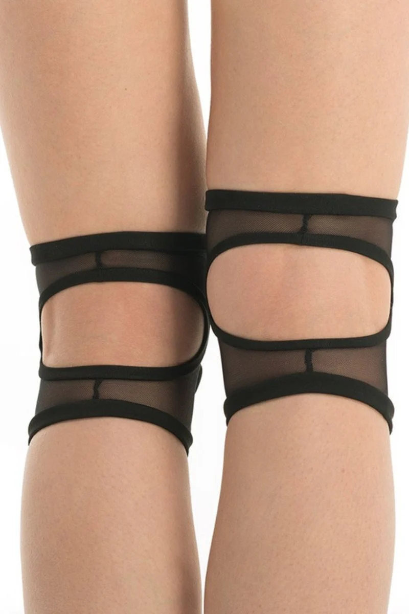 Poledancerka Mesh Kneepads - Black (with Pocket) - Image 2