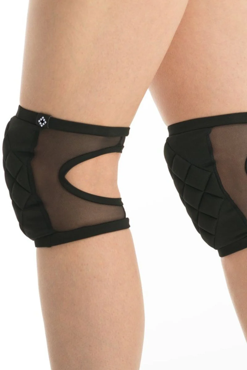 Poledancerka Mesh Kneepads - Black (with Pocket) - Image 3
