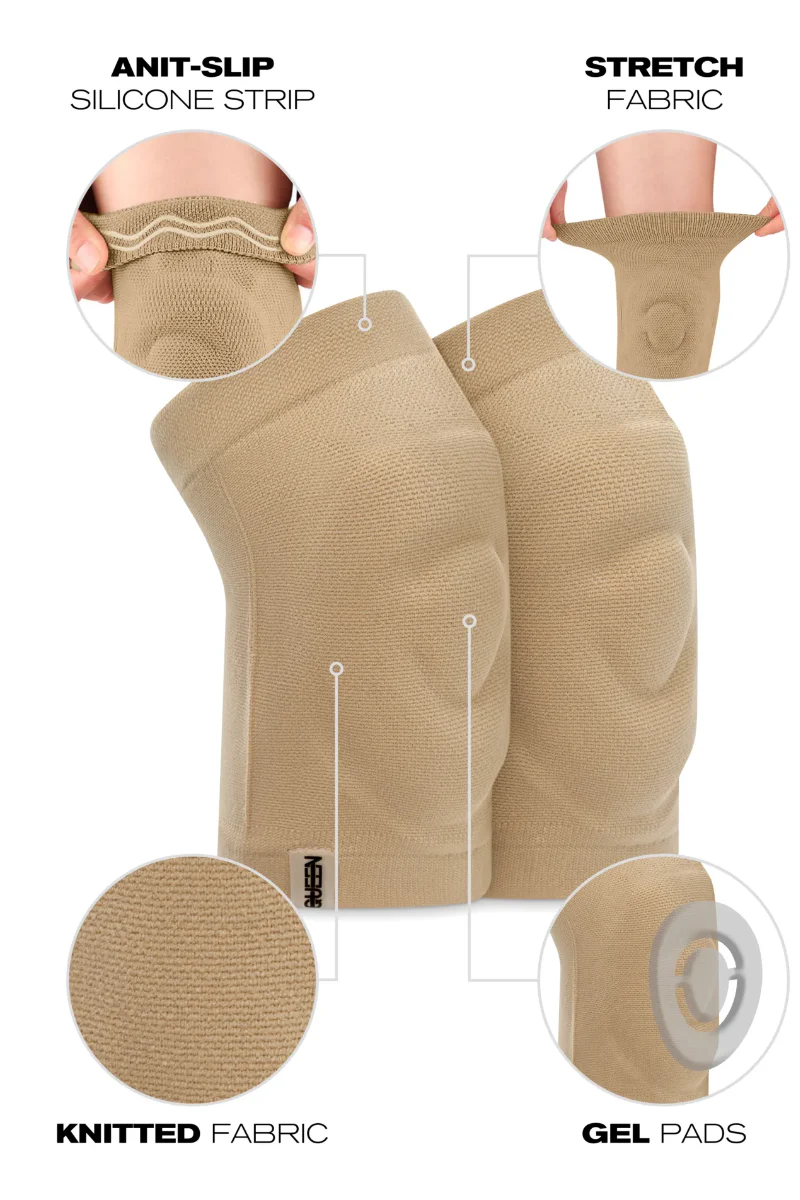 Queen Wear Gel Kneepads - Beige - Image 3