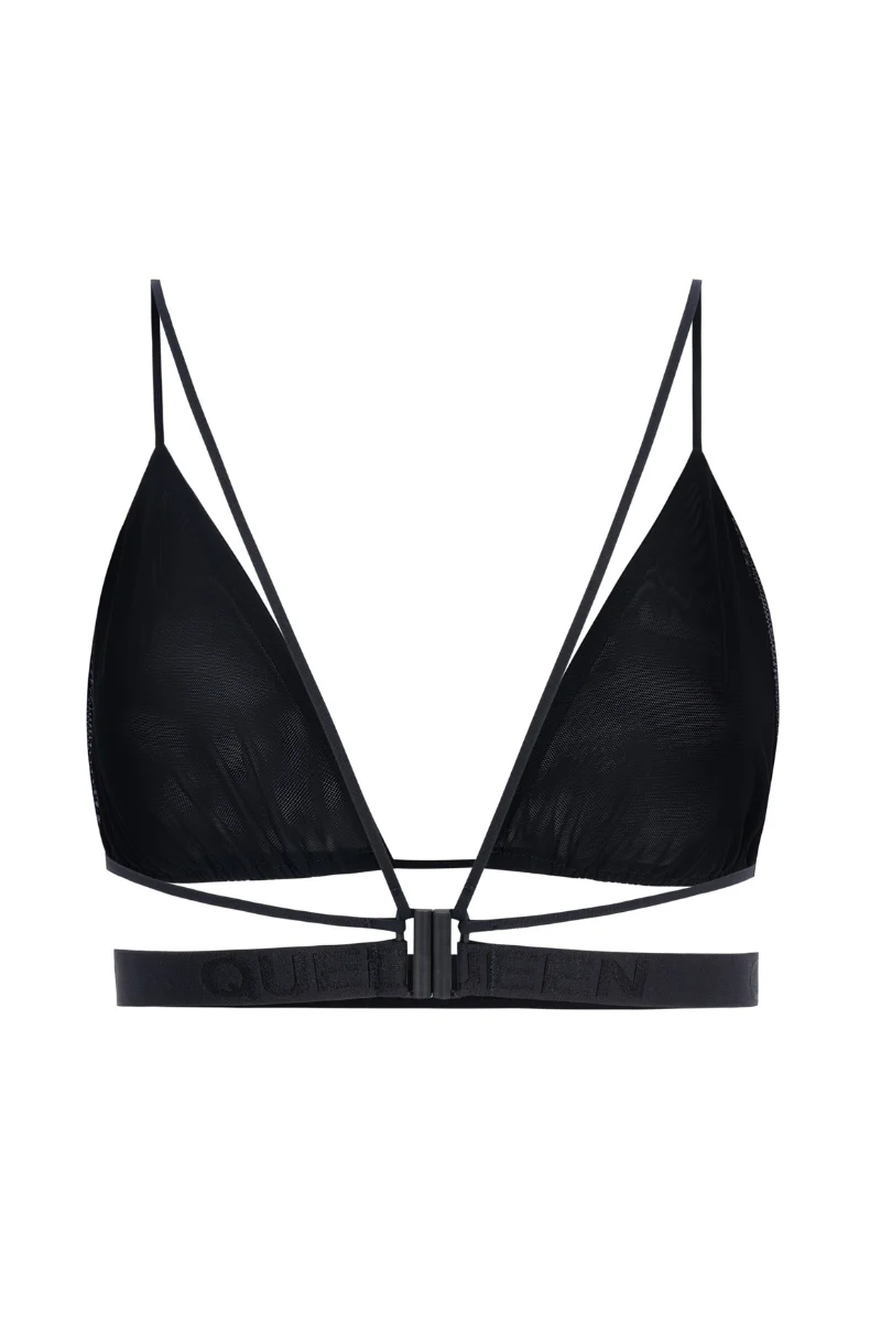 Queen Wear Geo Triangle Bralette - Black Mesh - Image 6