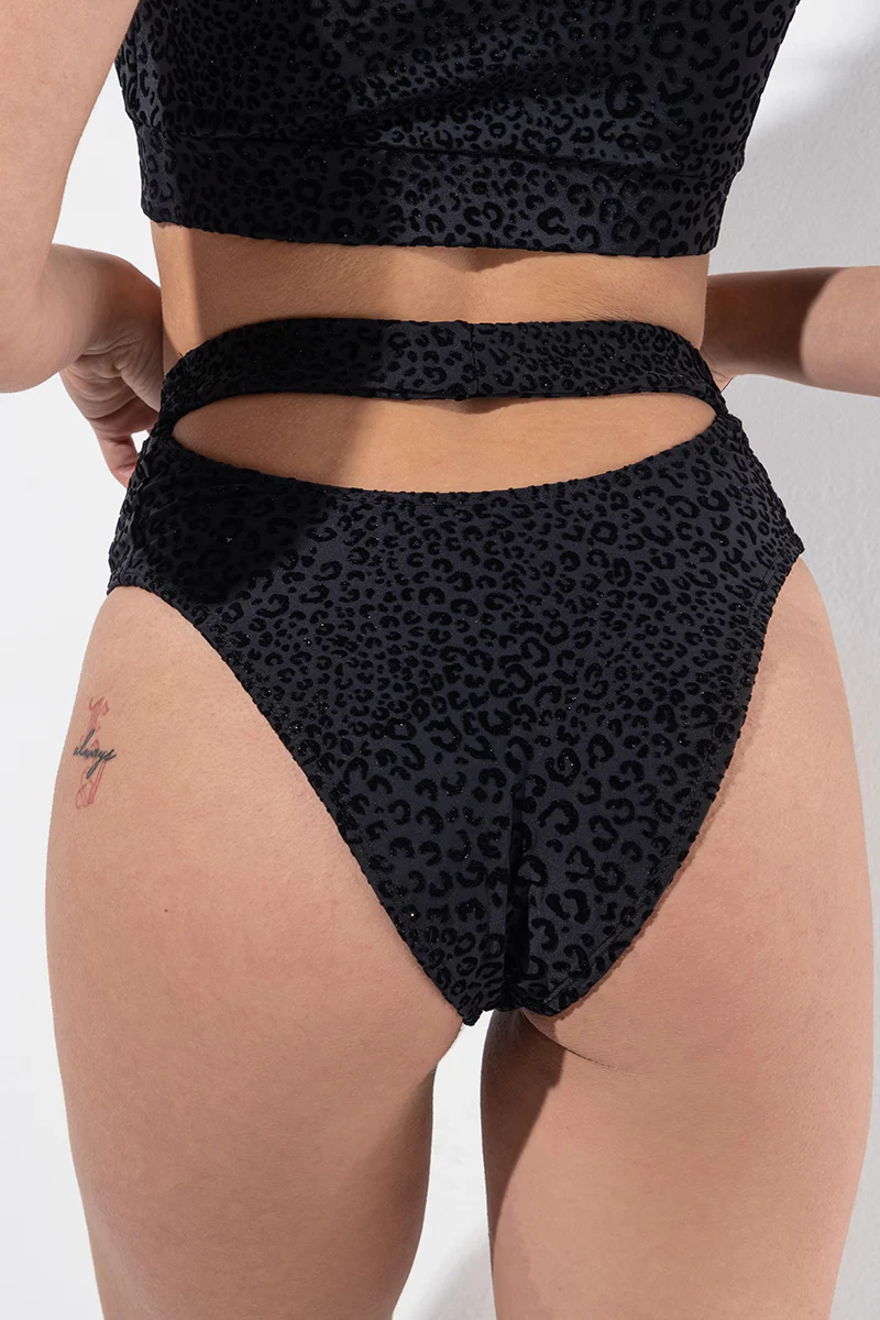 RAD Bahari Leopard Bottoms - Black Glitter - Image 6