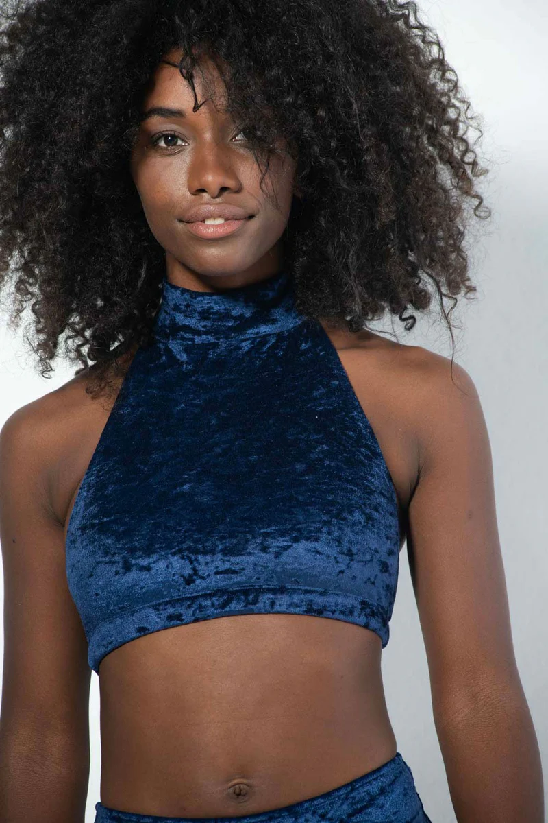 RAD Eve Top - Navy Blue Velvet - Image 3