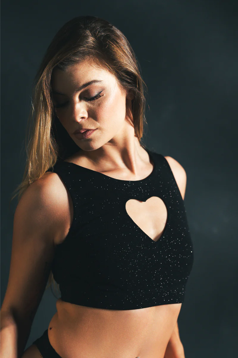 RAD Love Top - Black/Gold Glitter - Image 5
