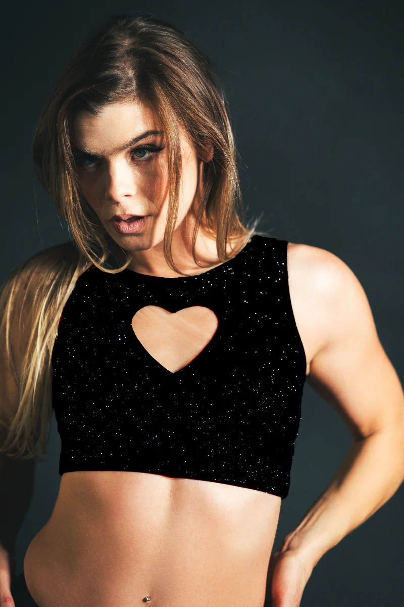 RAD Love Top - Black/Gold Glitter - Image 6