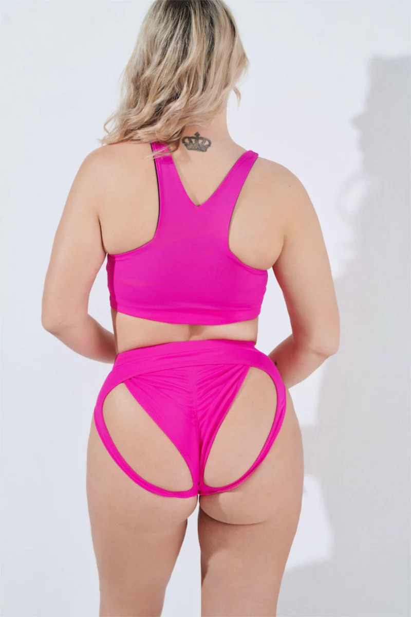 RAD Lover Reversible Top - Hot Pink/Black - Image 2