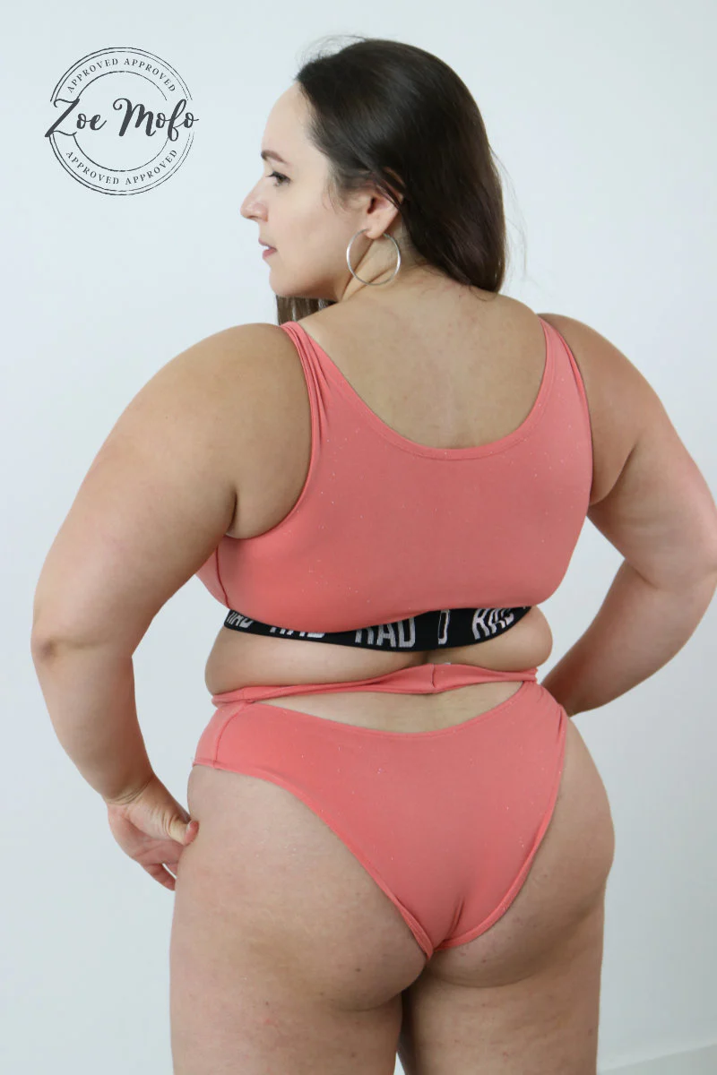 RAD Mirage Bahari Shorts - Peach Glitter - Image 4