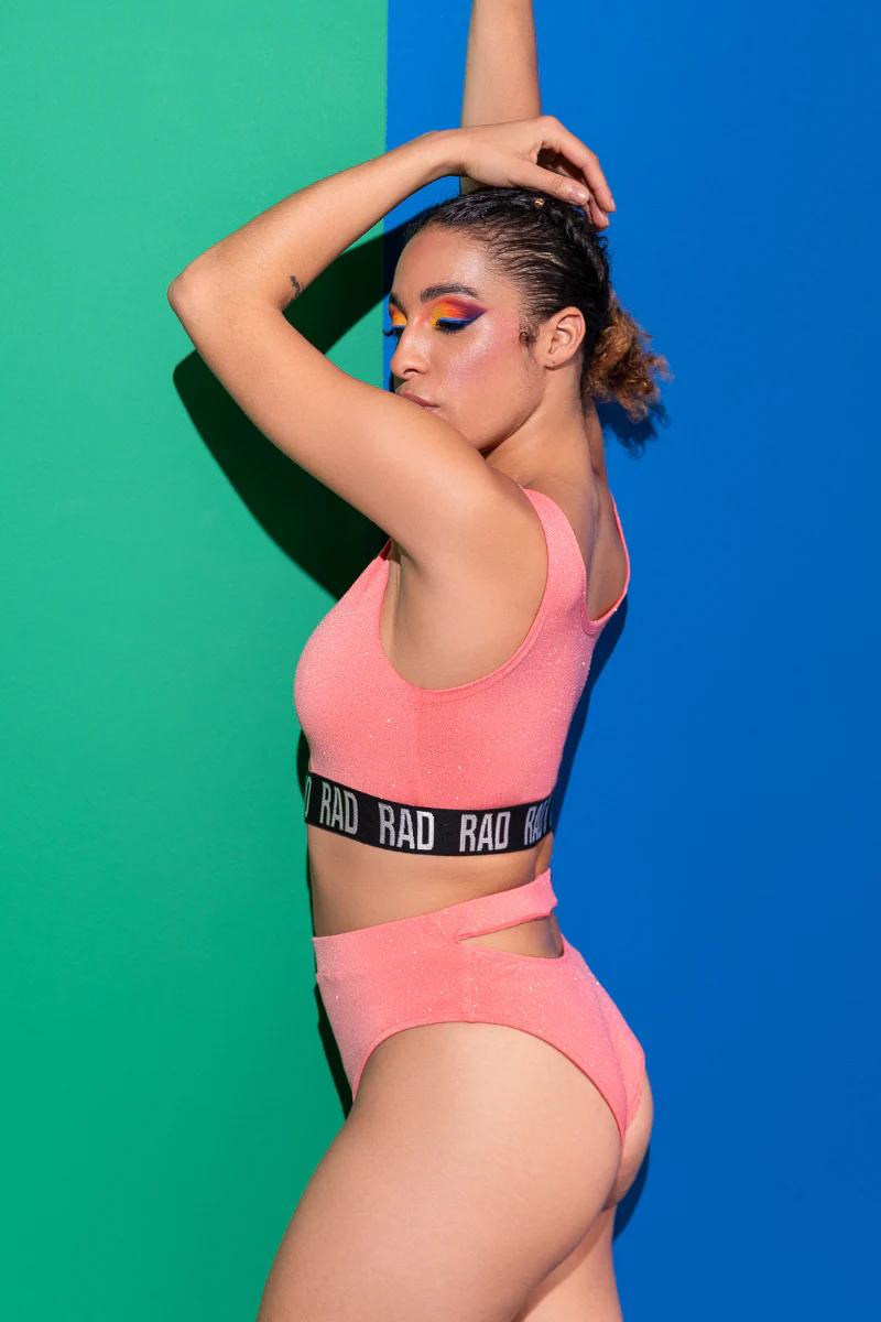 RAD Mirage Bahari Shorts - Peach Glitter - Image 6
