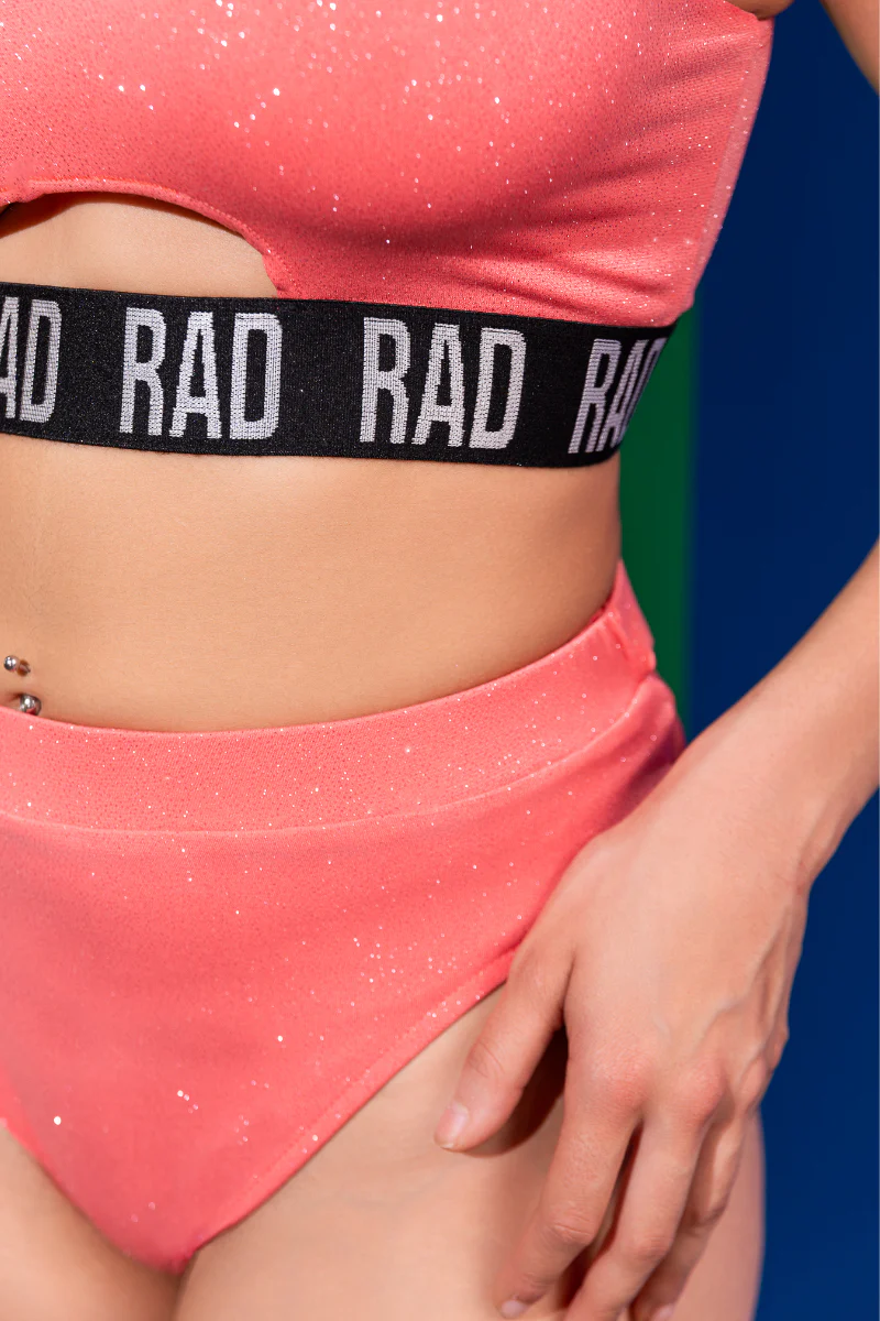 RAD Mirage Bahari Shorts - Peach Glitter - Image 9