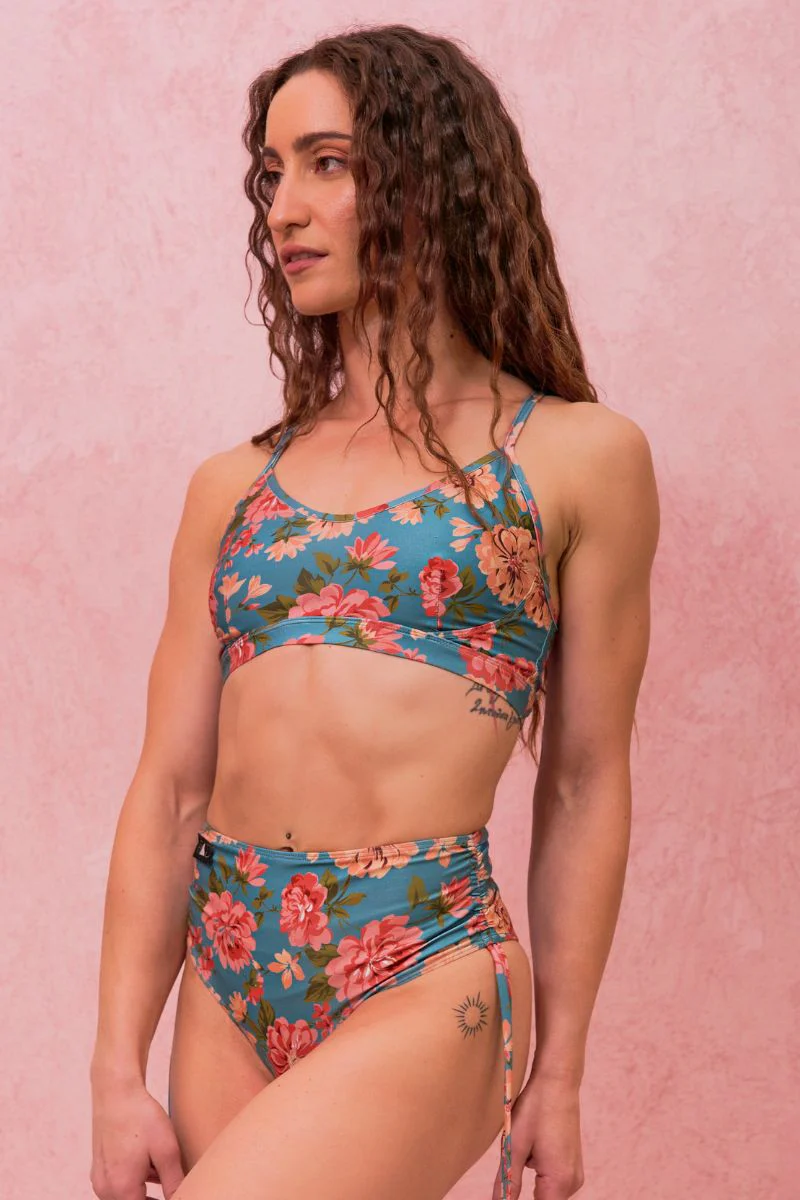 RAD Paradiso Divina Top - Floral Teal - Image 3