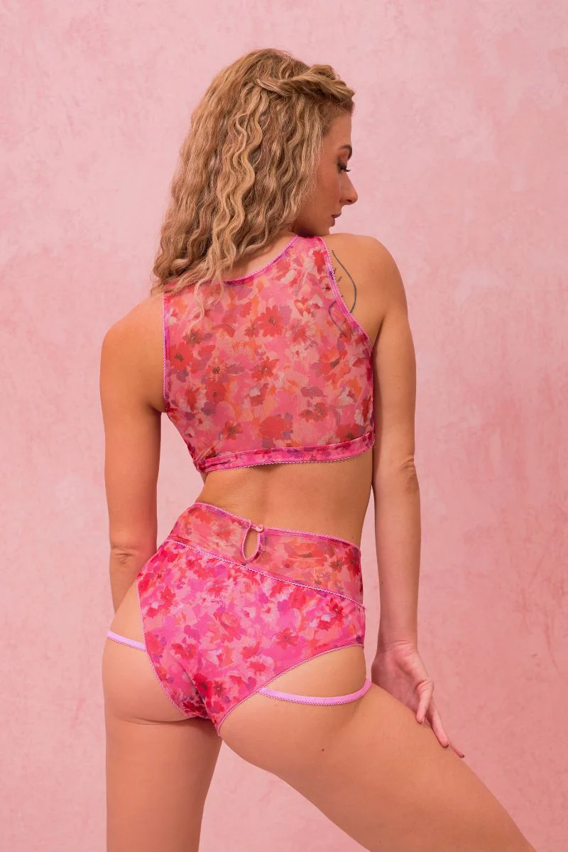 RAD Paradiso Volcana Bottoms - Pink Floral - Image 2