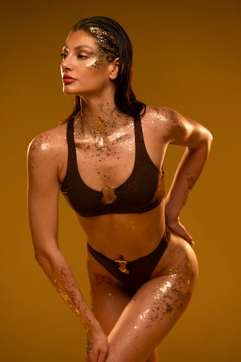 RAD X PJ Exclusive Heartbreaker Bottoms - Brown Glitter - Image 6