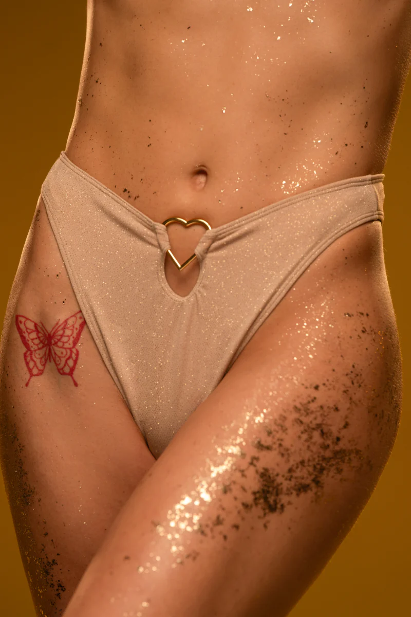 RAD X PJ Exclusive Heartbreaker Bottoms - Gold Glitter - Image 4