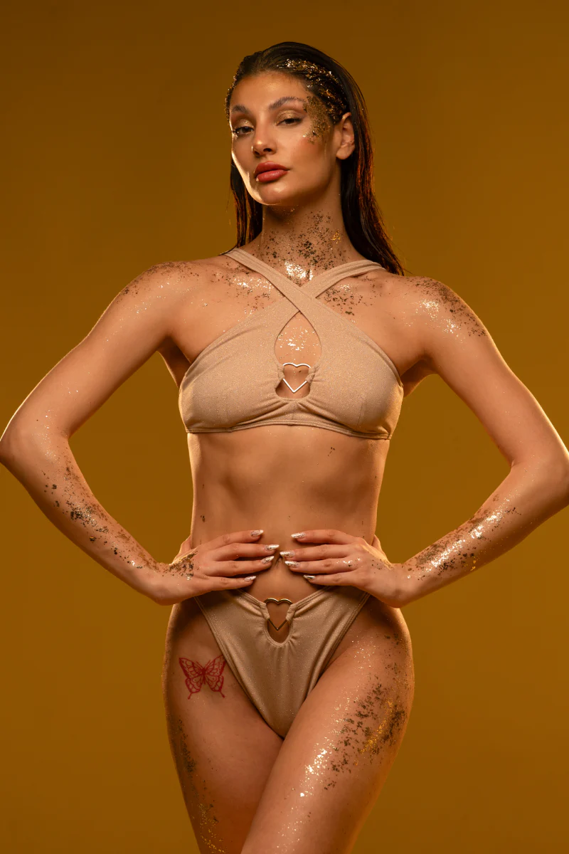 RAD X PJ Exclusive Heartbreaker Bottoms - Gold Glitter - Image 6