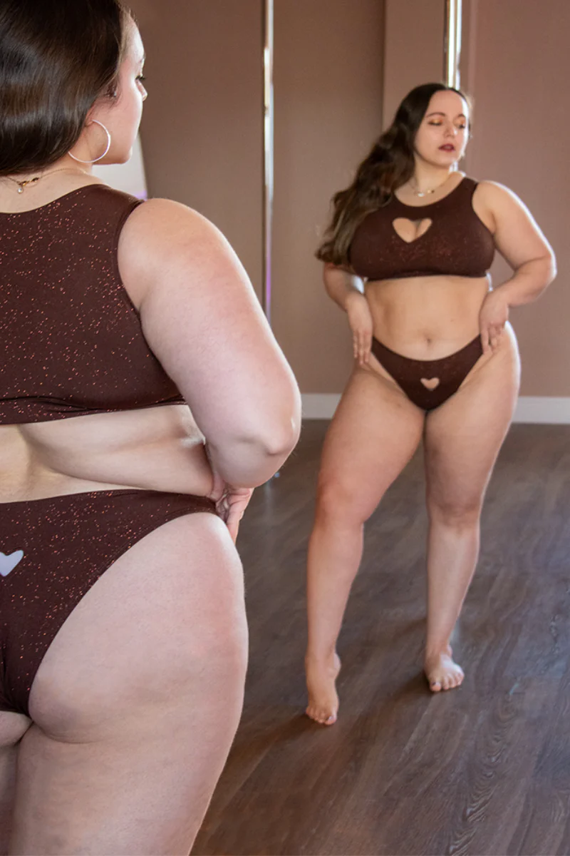 RAD X PJ Exclusive Love Bottoms - Brown Glitter