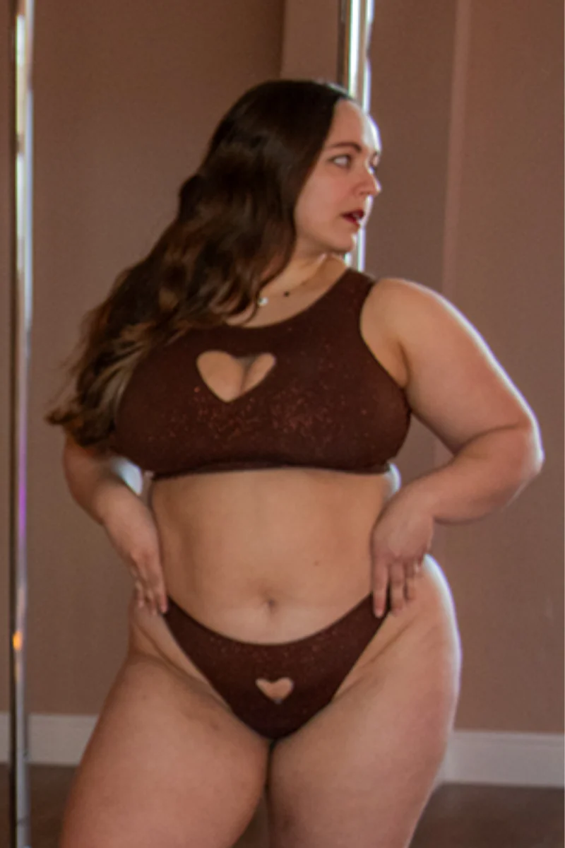 RAD X PJ Exclusive Love Bottoms - Brown Glitter - Image 2