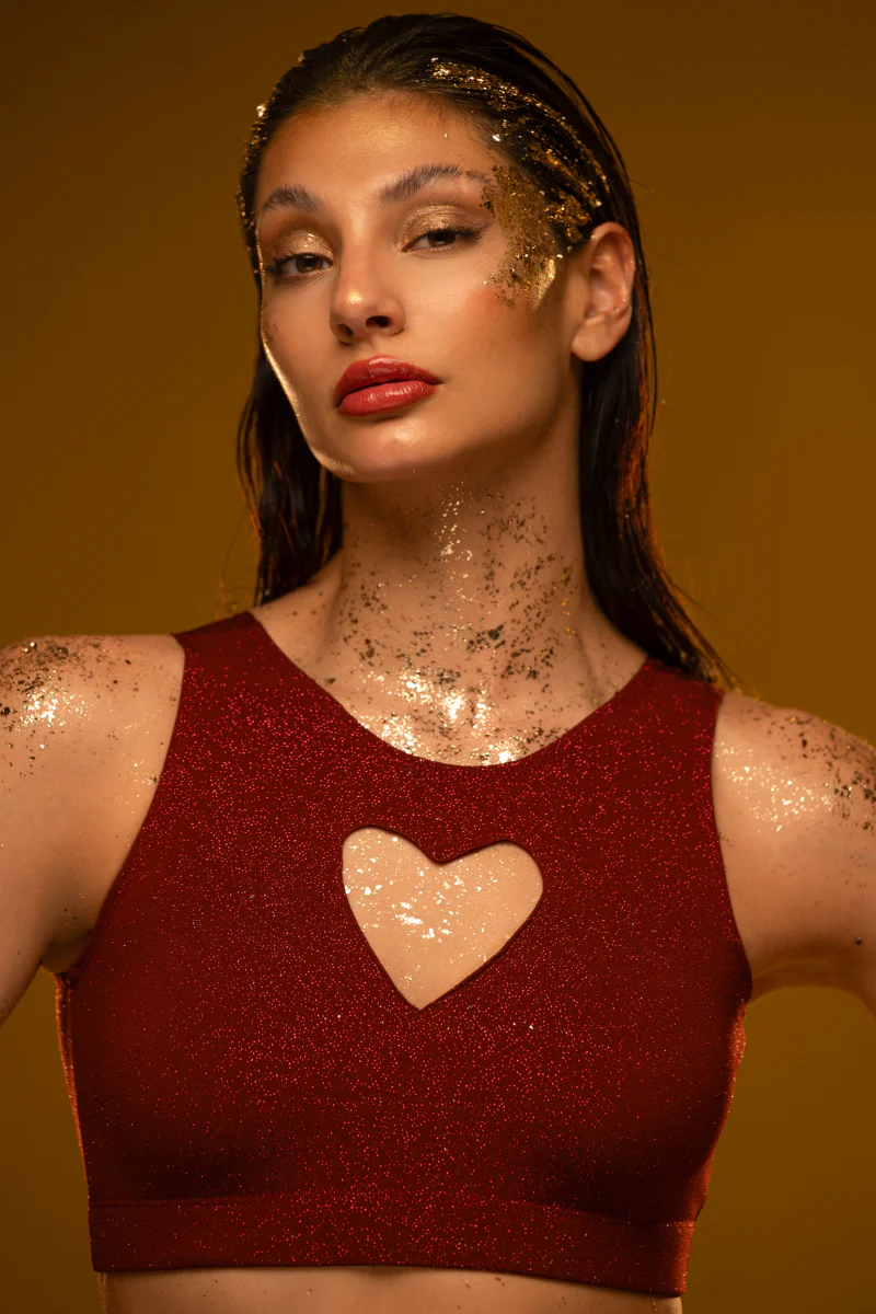 RAD X PJ Exclusive Love Top - Chili Glitter - Image 3
