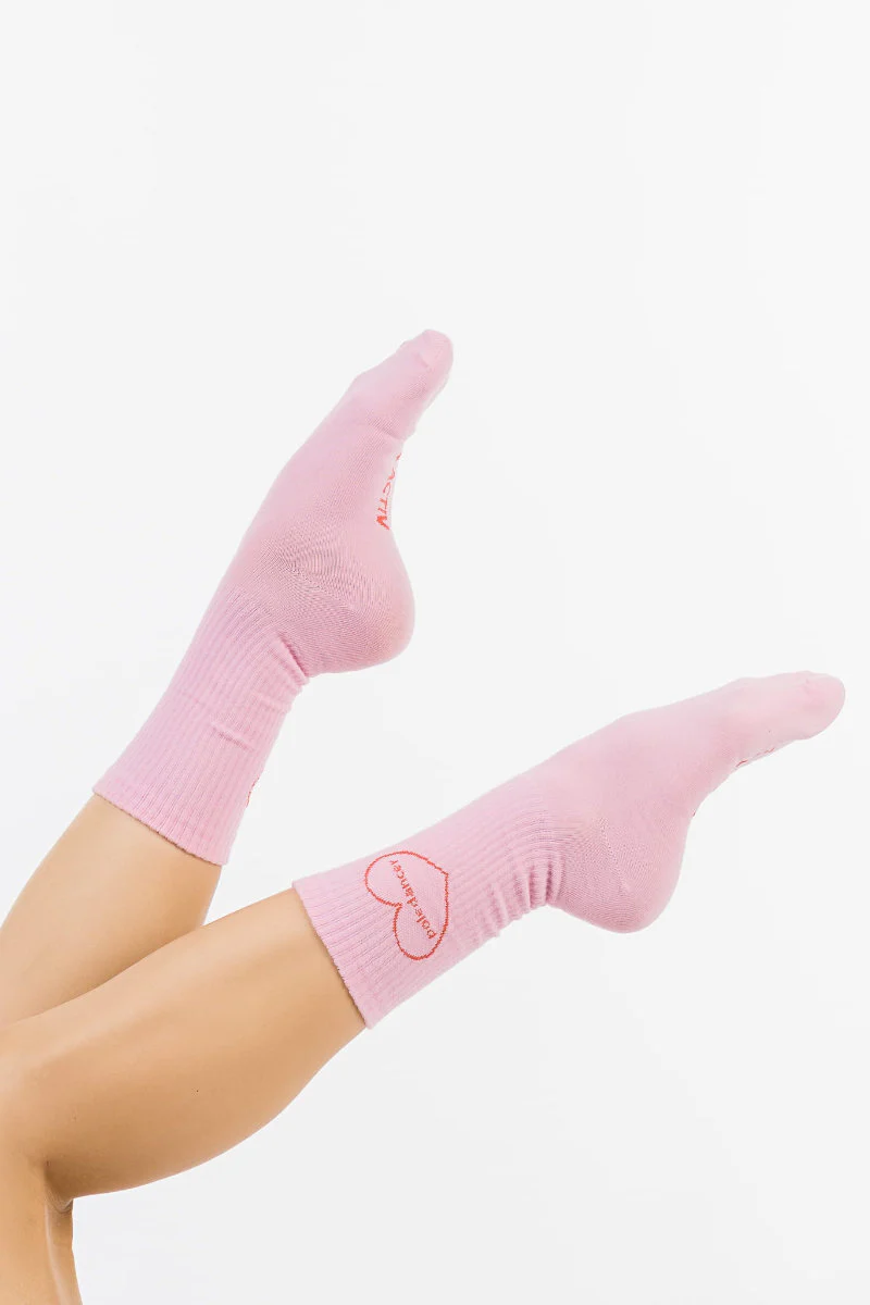REV ACTIV Big Heart Socks - Pink - Image 2