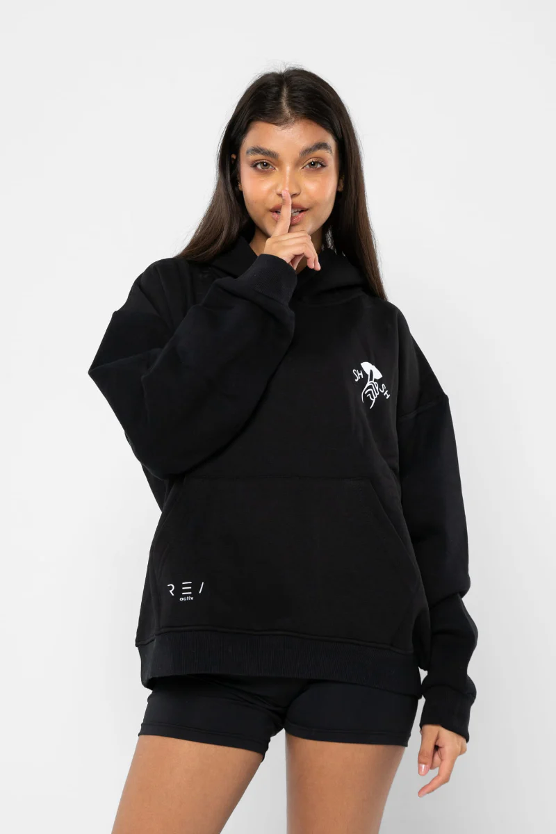 REV ACTIV Nobody Knows I’m A Pole Dancer Premium Hoodie - Black - Image 2