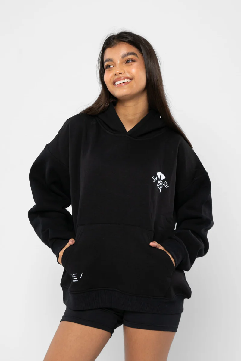 REV ACTIV Nobody Knows I’m A Pole Dancer Premium Hoodie - Black - Image 6
